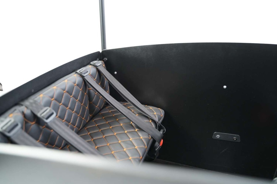 Luxe bakfiets kussens Giulia V Leder - Zwart