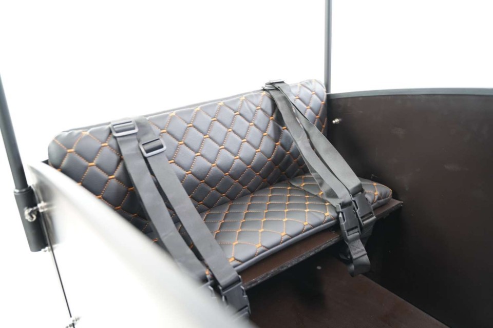 Luxe bakfiets kussens Giulia l Leder - Zwart