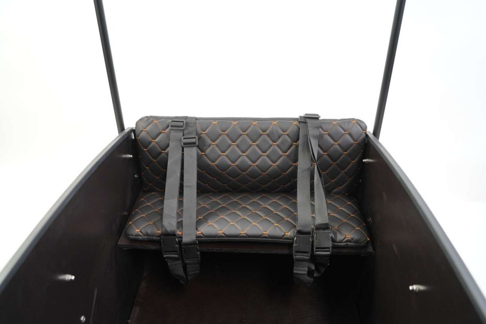 Luxe bakfiets kussens Giulia l Leder - Zwart