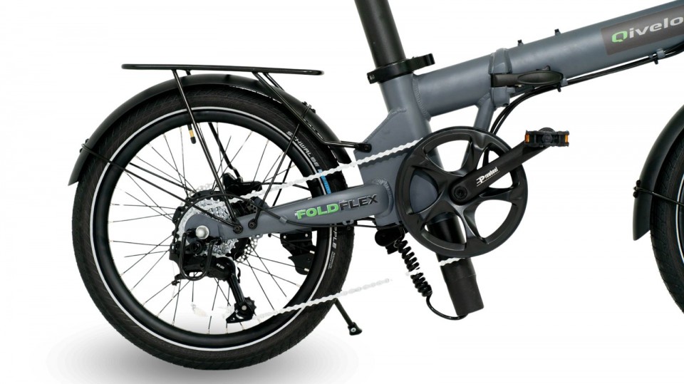 Qivelo Foldflex - mat grijs - elektrische vouwfiets 14.5Ah - 522Wh