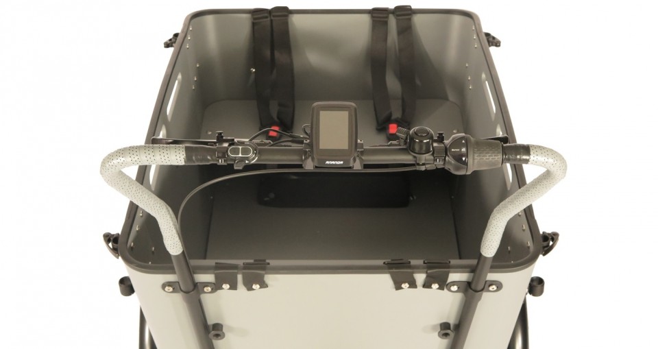 Qivelo Curve 3 - Ananda - 540Wh - elektrische bakfiets - zwart/grijs