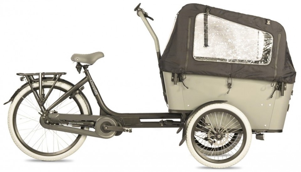 Qivelo Curve 3 - Ananda - 540Wh - elektrische bakfiets - zwart/grijs