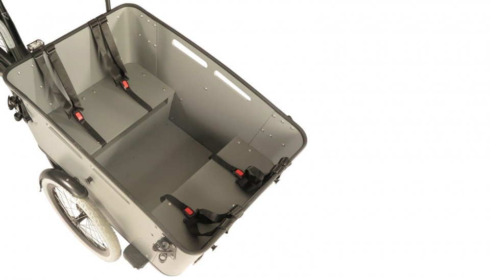 Qivelo Curve 3 - Ananda - 540Wh - elektrische bakfiets - zwart/grijs