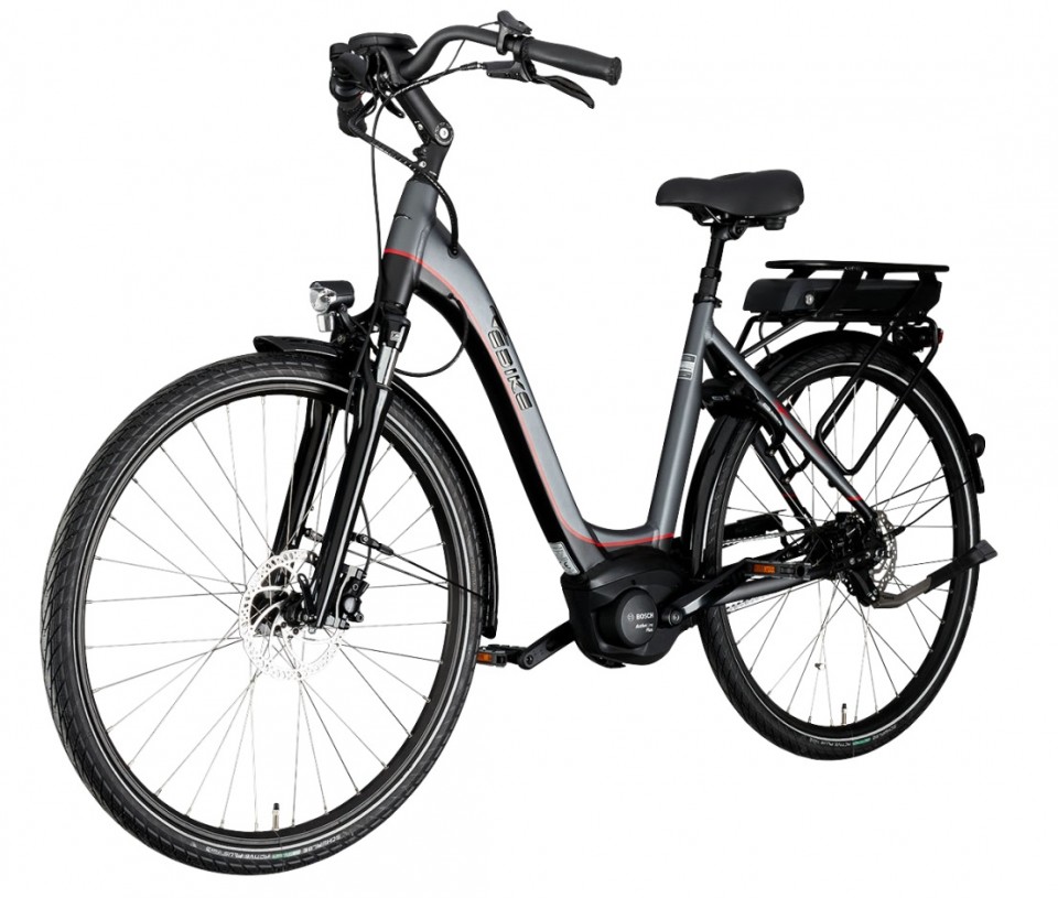 Advanced Ebike Das Original Comfort Plus Wave - grijs/zwart/rood - elektrische damesfiets