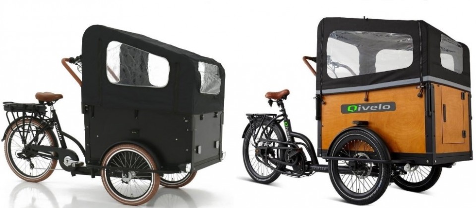 Huif Vogue Troy | Qivelo City (Plus) | Qivelo Ananda Deluxe | Qivelo Cruise | Cangoo Noon | Terra bakfiets (229C2a)