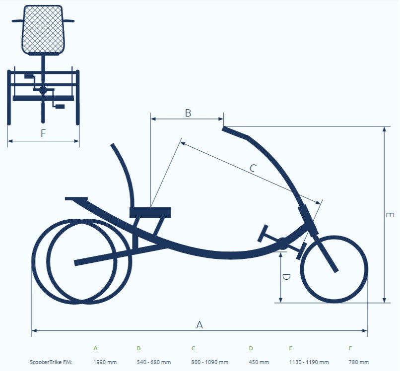 Pfautec Scootertrike FM - mat brons/goud - driewieler