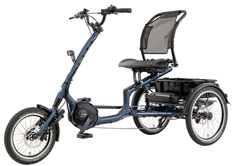Pfautec Scoobo Smart - mat azuurblauw - elektrische driewieler