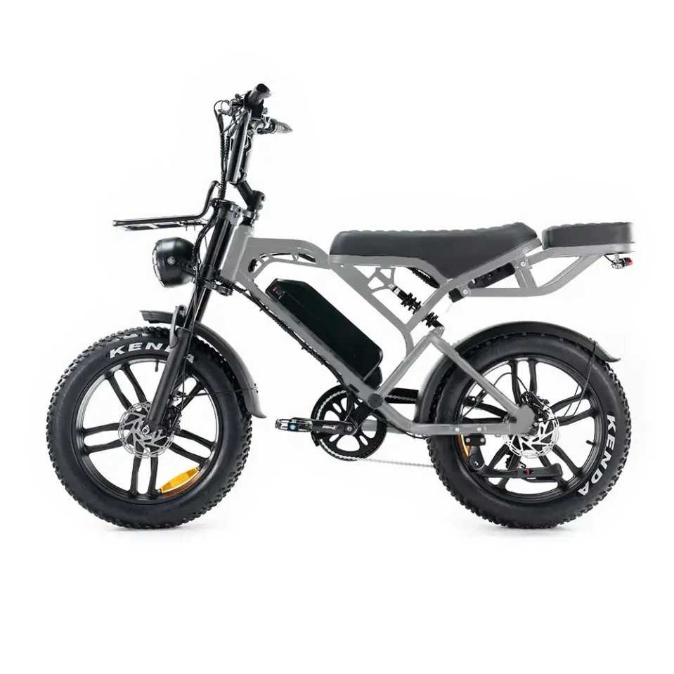 QM V20 PRO Luxury Full Option - grijs - elektrische fatbike