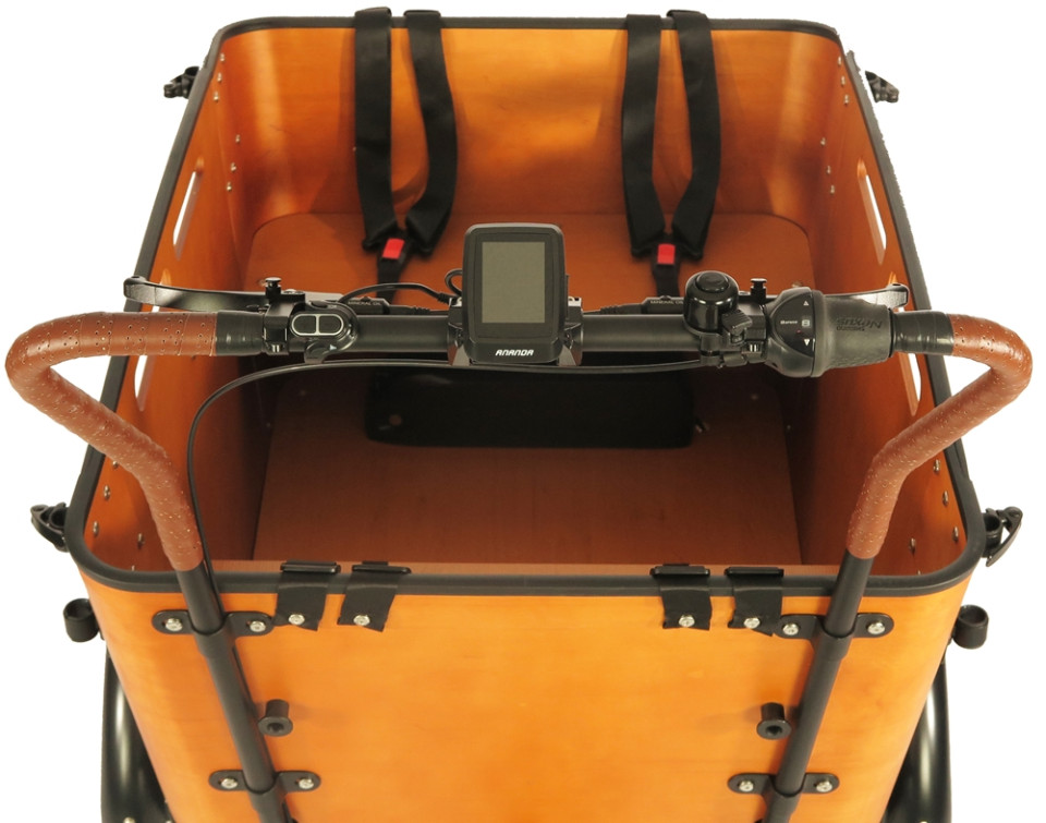 Qivelo Curve 3 - Ananda - 540Wh - elektrische bakfiets - zwart/bruin