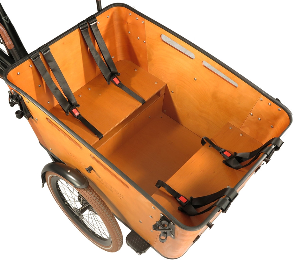 Qivelo Curve 3 - Ananda - 540Wh - elektrische bakfiets - zwart/bruin