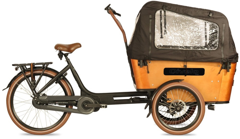 Qivelo Curve 3 - Ananda - 540Wh - elektrische bakfiets - zwart/bruin