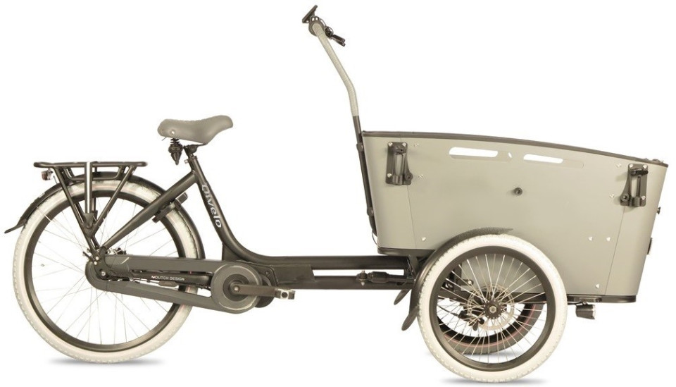 Qivelo Curve 3 - Ananda - 540Wh - elektrische bakfiets - zwart/grijs