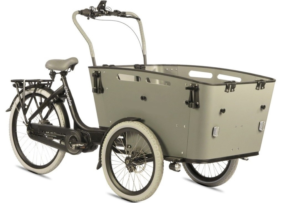 Qivelo Curve 3 - Ananda - 540Wh - elektrische bakfiets - zwart/grijs
