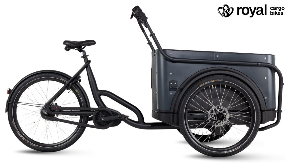 Royal 3W Premium - antraciet - elektrische driewieler bakfiets