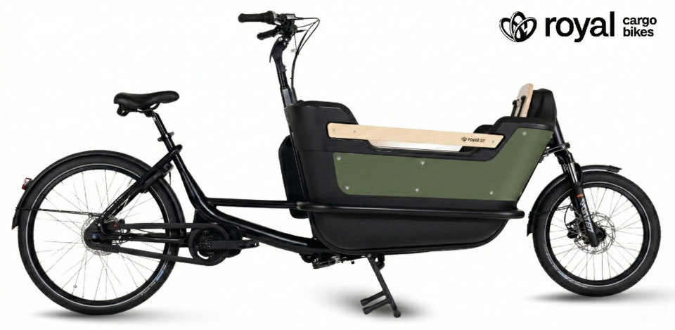 Royal Cargo Bike 2W Premium - elektrische tweewieler bakfiets - Groen