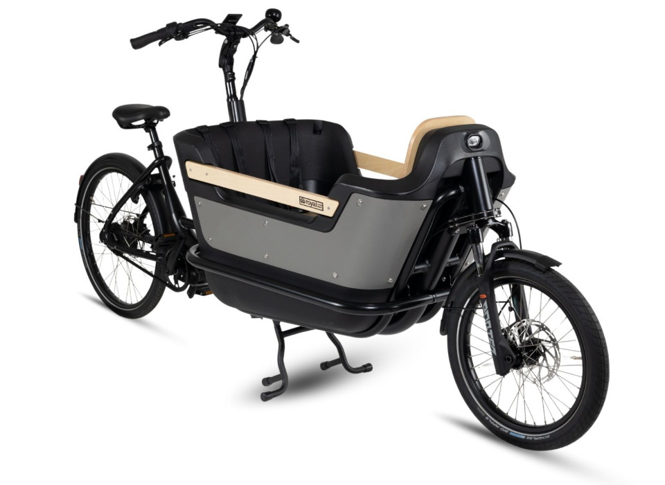 Royal Cargo Bike 2W Premium Plus - elektrische tweewieler bakfiets - Taupe Grijs