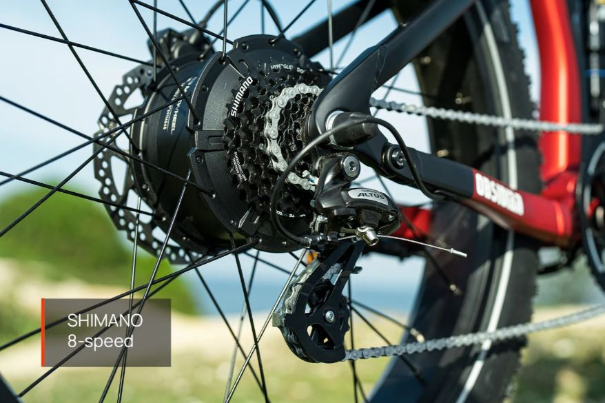 Mokwheel Obsidian ST 2.0 Zwart/Rood | Elektrische Moutainbike | Fatbike