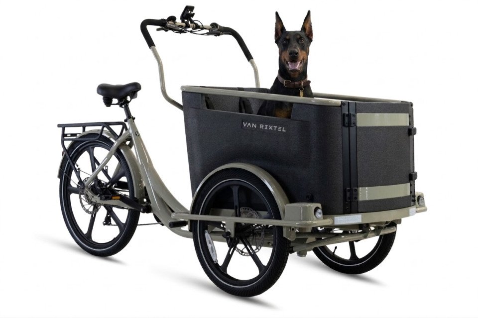 Van Rixtel Family - desert sand - elektrische driewieler bakfiets