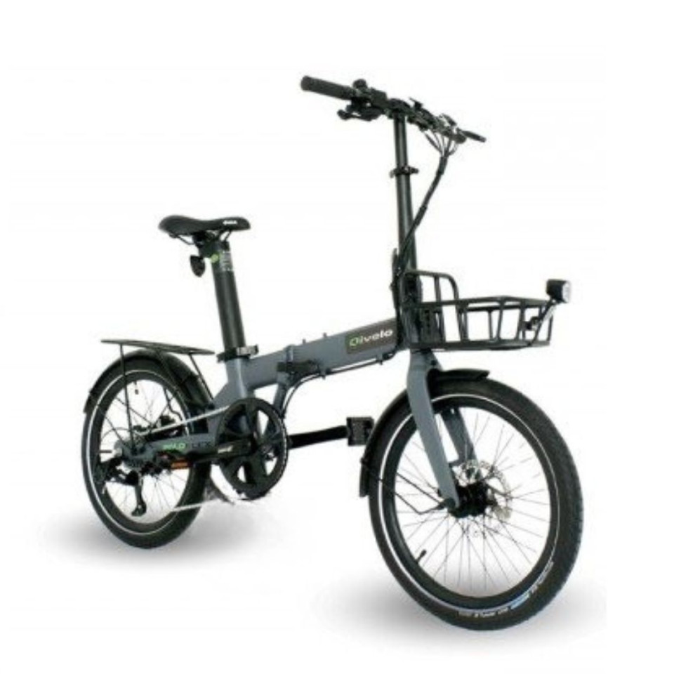 Qivelo Foldflex - mat grijs - elektrische vouwfiets 14.5Ah - 522Wh