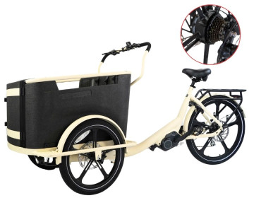 Van Rixtel Urban - mat wit - elektrische bakfiets