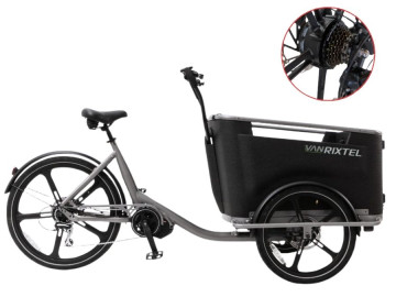 Van Rixtel Urban - mat donkergrijs - elektrische bakfiets