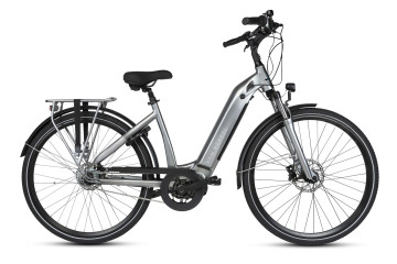 Van Rixtel Monaco - Nexus 8sp 612Wh - Metallic Grijs - elektrische damesfiets