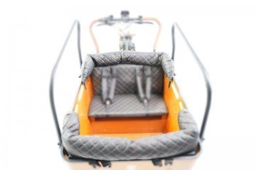 Luxe bakfiets hoofdkussens Giulia Leder - Zwart