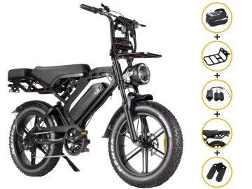 QM V20 PRO Luxury Full Option - zwart - elektrische fatbike
