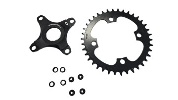 (201A3a) voortandwiel set middenmotor van Rixtel Urban bakfiets