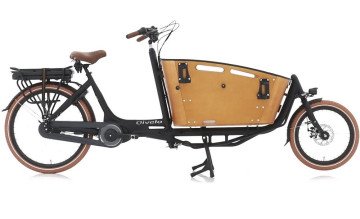 Qivelo Curve 2 - Bafang - 468Wh - elektrische bakfiets - zwart/bruin