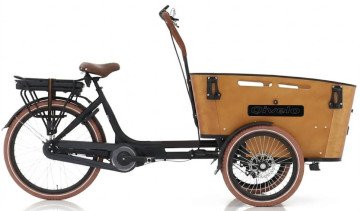 Qivelo Curve 3 - Bafang - 468Wh - elektrische bakfiets - zwart/bruin