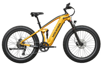 Mokwheel Obsidian 2.0 Zwart/Geel | Elektrische Heren Moutainbike | Fatbike