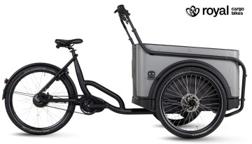 Royal 3W Premium Plus - taupe grijs - elektrische bakfiets