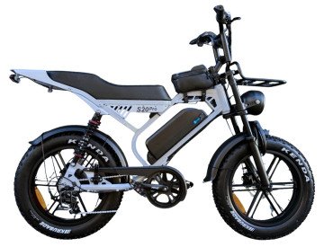 QM S20 PRO Luxury Full Option - grijs - elektrische fatbike