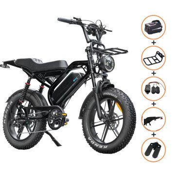 QM S20 PRO Luxury Full Option - zwart - elektrische fatbike